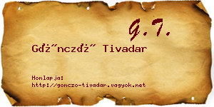 Göncző Tivadar névjegykártya